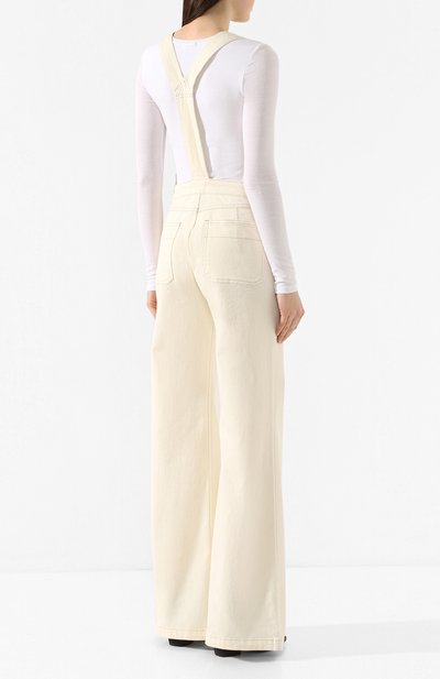 Джинсовый комбинезон FRAME DENIM белого цвета по цене 33600 руб., арт. CCJMP781, фото 4 Джинсовый комбинезон FRAME DENIM, арт. CCJMP781, фото 4