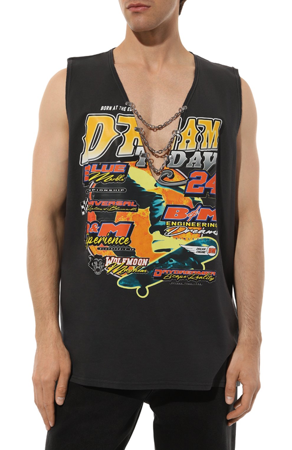 Хлопковая майка BLUEMARBLE, арт. TS45/JE28A24NAV, фото 3