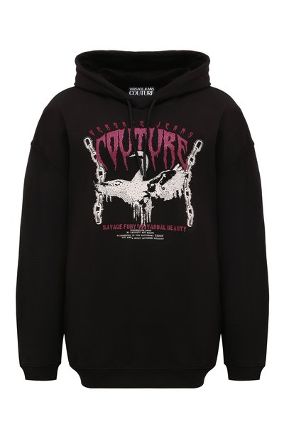 Женский хлопковое худи VERSACE JEANS COUTURE, арт. 77HAIG01/CF01G