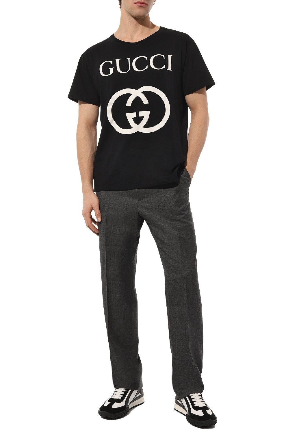 Хлопковая футболка GUCCI, арт. 493117 X3Q35, фото 2