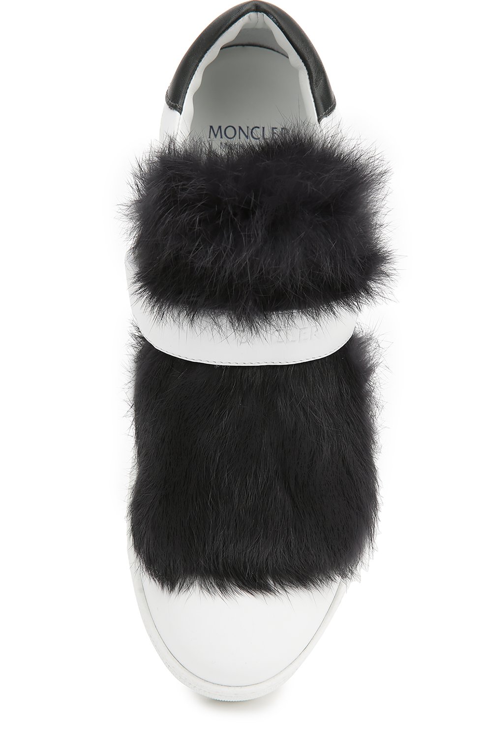 Кожаные кеды с меховой отделкой MONCLER, арт. B2-09A-20160-00-07475, фото 5