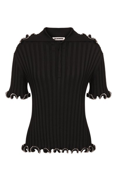 Женское поло из вискозы JIL SANDER, арт. J03GL0107/J18346