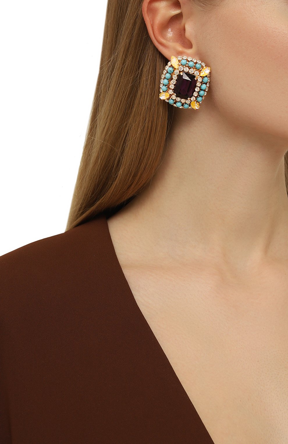 Серьги ANTON HEUNIS разноцветного цвета по цене 31200 руб., арт. VRS3.001, фото 2 Серьги ANTON HEUNIS, арт. VRS3.001, фото 2