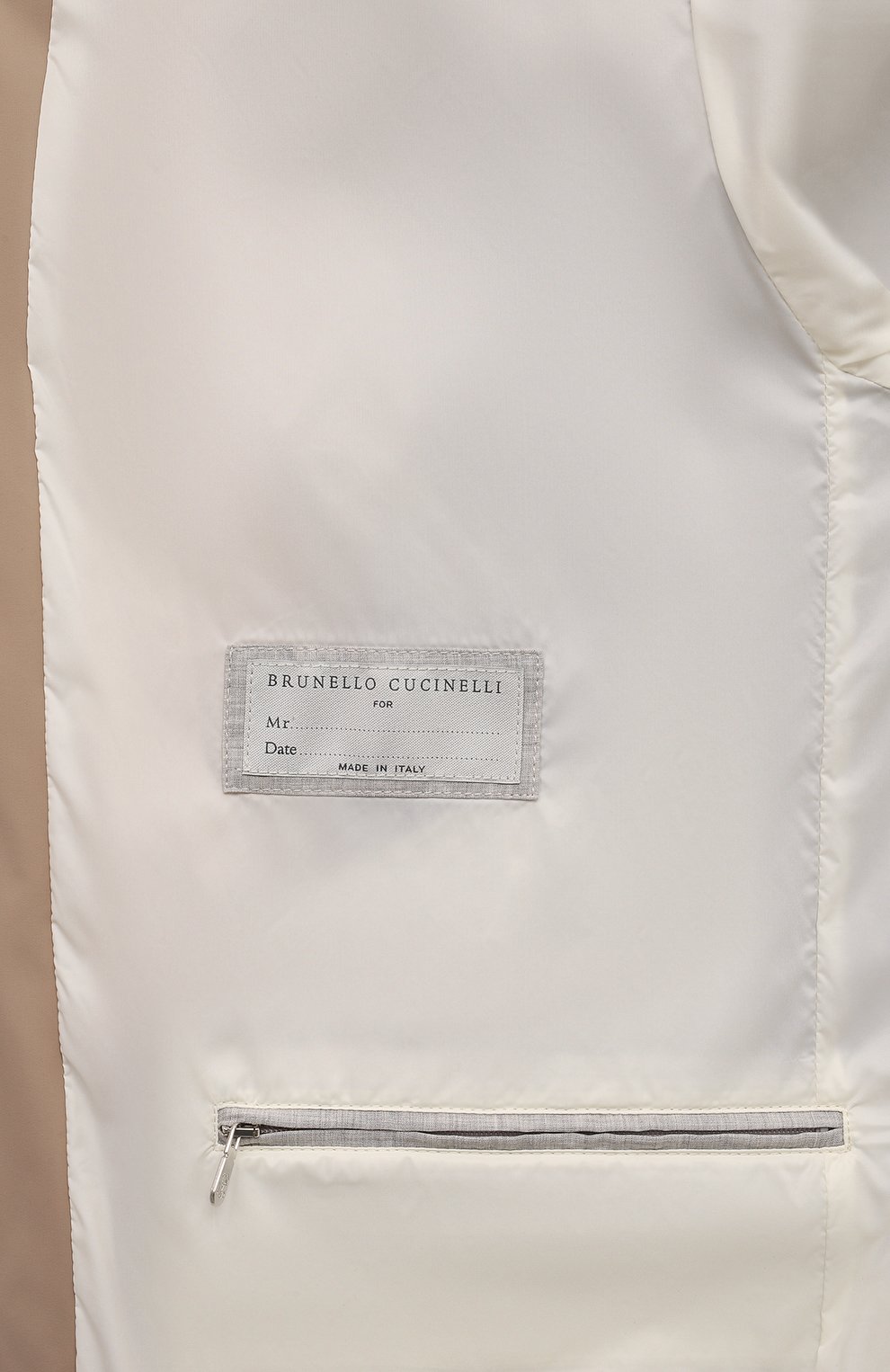 Куртка BRUNELLO CUCINELLI бежевого цвета по цене 271500 руб., арт. MM40A7440G, фото 6 Куртка BRUNELLO CUCINELLI, арт. MM40A7440G, фото 6
