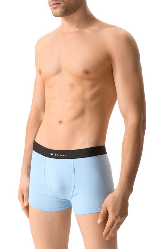 Хлопковые боксеры Kiton UNWBX16K0228F05 Голубой  UNWBX16K0228F05 Фото 2