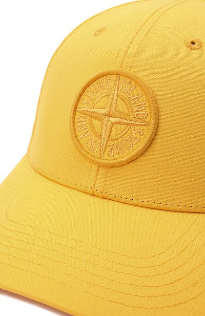 Хлопковая бейсболка STONE ISLAND желтого цвета по цене 16100 руб., арт. 761599661, фото 4 Хлопковая бейсболка STONE ISLAND, арт. 761599661, фото 4