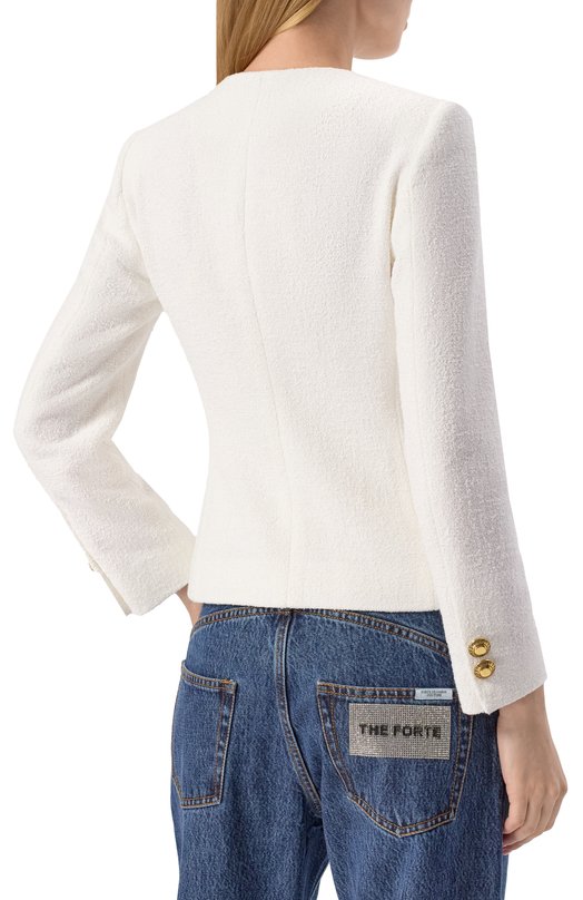 Твидовый жакет Tagliatore 0205 BEVERLY/340197 Белый  BEVERLY/340197 Фото 4
