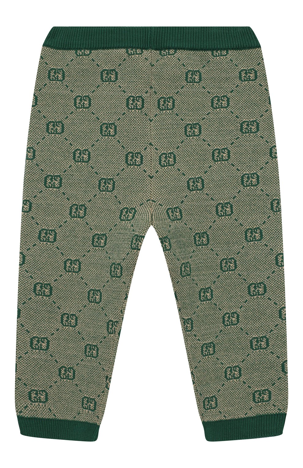 Брюки из шерсти и хлопка GUCCI зеленого цвета по цене 27100 руб., арт. 574620/XKAS0, фото 2 Брюки из шерсти и хлопка GUCCI, арт. 574620/XKAS0, фото 2
