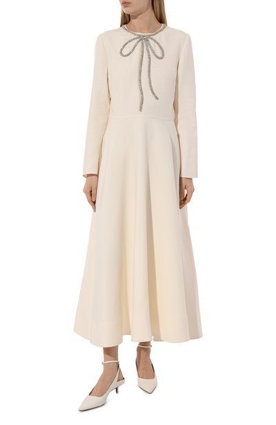 Платье из шерсти и шелка VALENTINO, арт. 3B3VA4351CF, фото 3