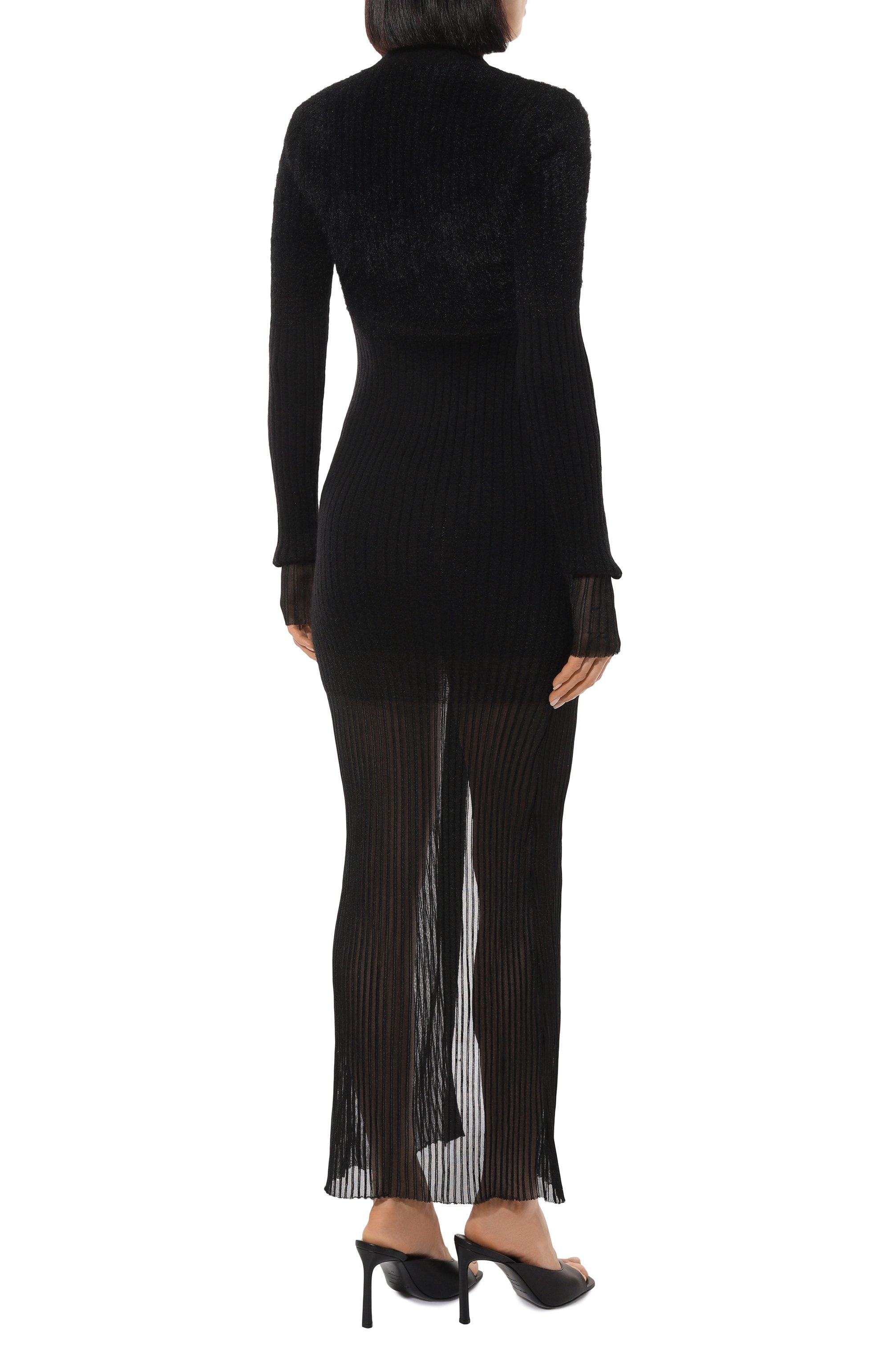 Платье THE ATTICO черного цвета по цене 119000 руб., арт. 247WCM178, фото 4 Платье THE ATTICO, арт. 247WCM178, фото 4