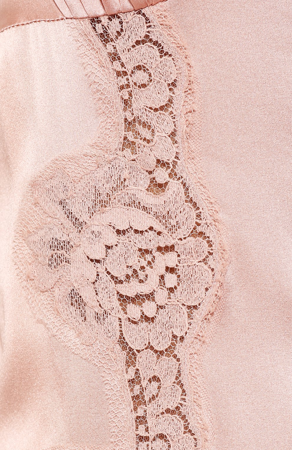 Однотонный топ из смеси шелка и хлопка с кружевной отделкой DOLCE & GABBANA, арт. F72K9T/FUACD, фото 5
