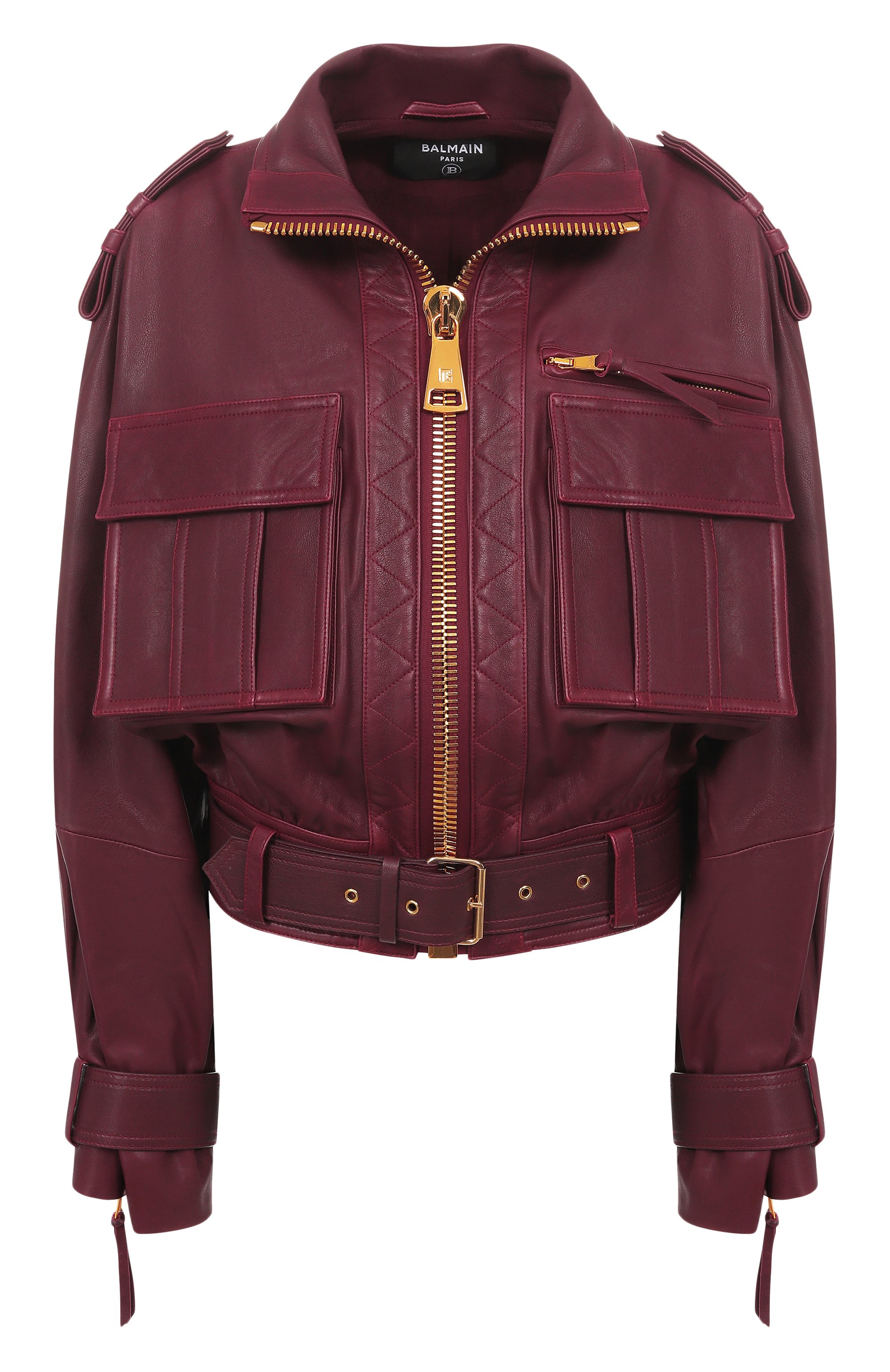 Кожаная куртка BALMAIN, арт. FF0TF510/LE05, фото 1