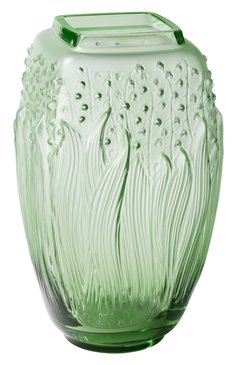 Ваза muguet LALIQUE зеленого цвета, арт. 10709100 | Фото 1 (Региональные ограничения белый список (Axapta Mercury): Не проставлено; Нос: Не проставлено; Ограничения доставки: fragile-2)