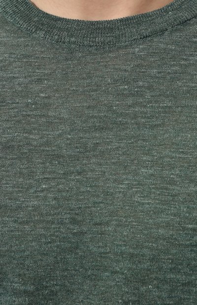 Футболка изо льна и шелка IL BORGO CASHMERE зеленого цвета по цене 48900 руб., арт. MS54-735-02G0, фото 5 Футболка изо льна и шелка IL BORGO CASHMERE, арт. MS54-735-02G0, фото 5