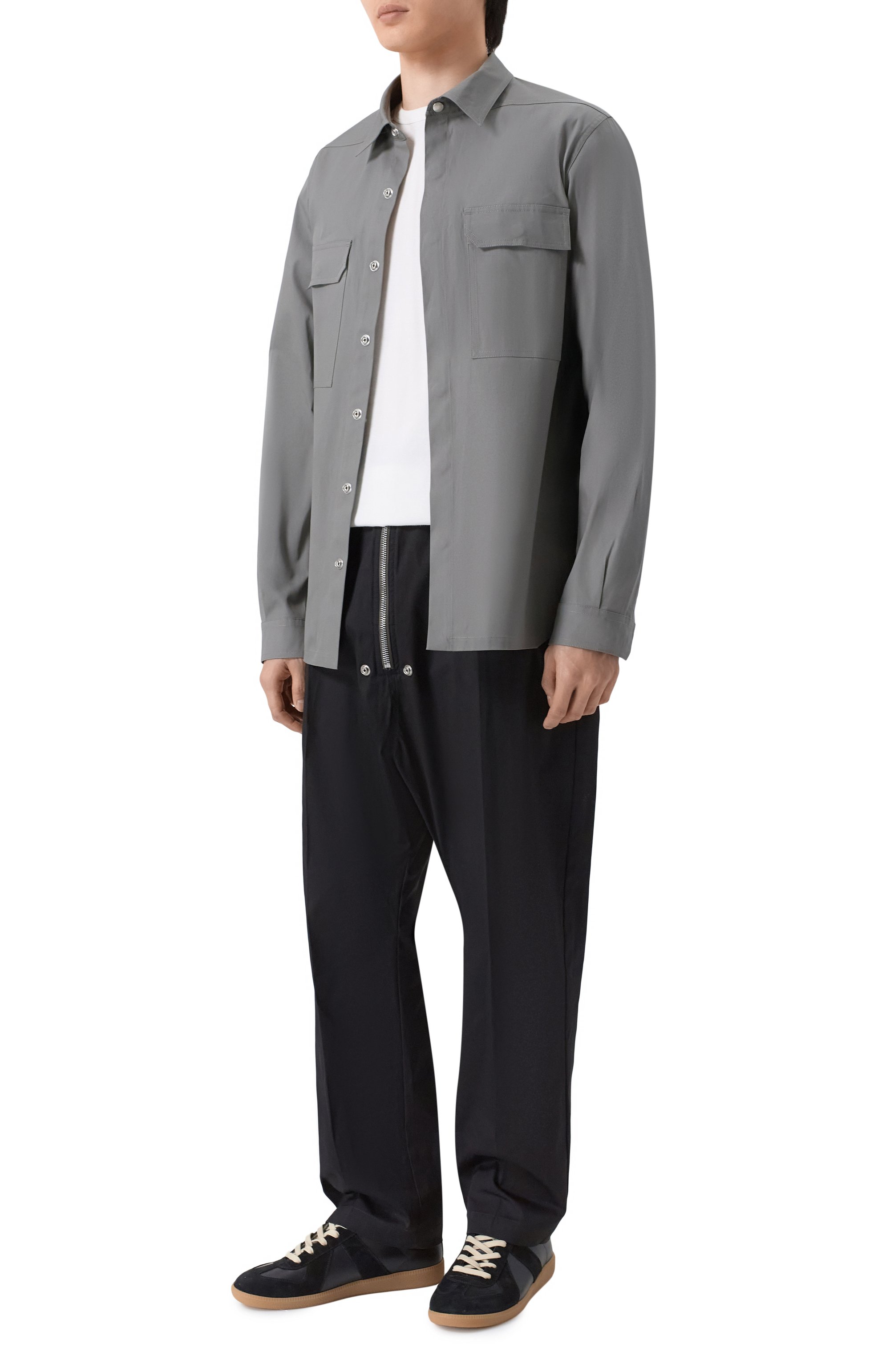 Хлопковая рубашка RICK OWENS, арт. RU01F2236/TE, фото 2