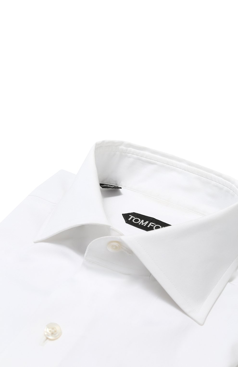 Хлопковая сорочка с воротником акула TOM FORD белого цвета по цене 59600 руб., арт. 6FT00094S3AX, фото 6 Хлопковая сорочка с воротником акула TOM FORD, арт. 6FT00094S3AX, фото 6