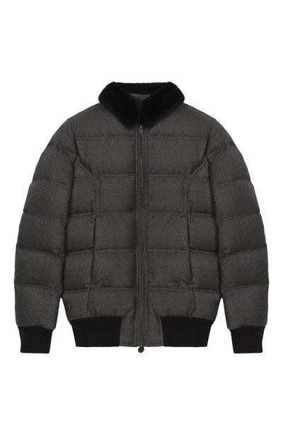 Мужская шерстяной пуховик с воротником из бобра STEFANO RICCI JUNIOR, арт. YAJ8400020/HC4QDR/4002