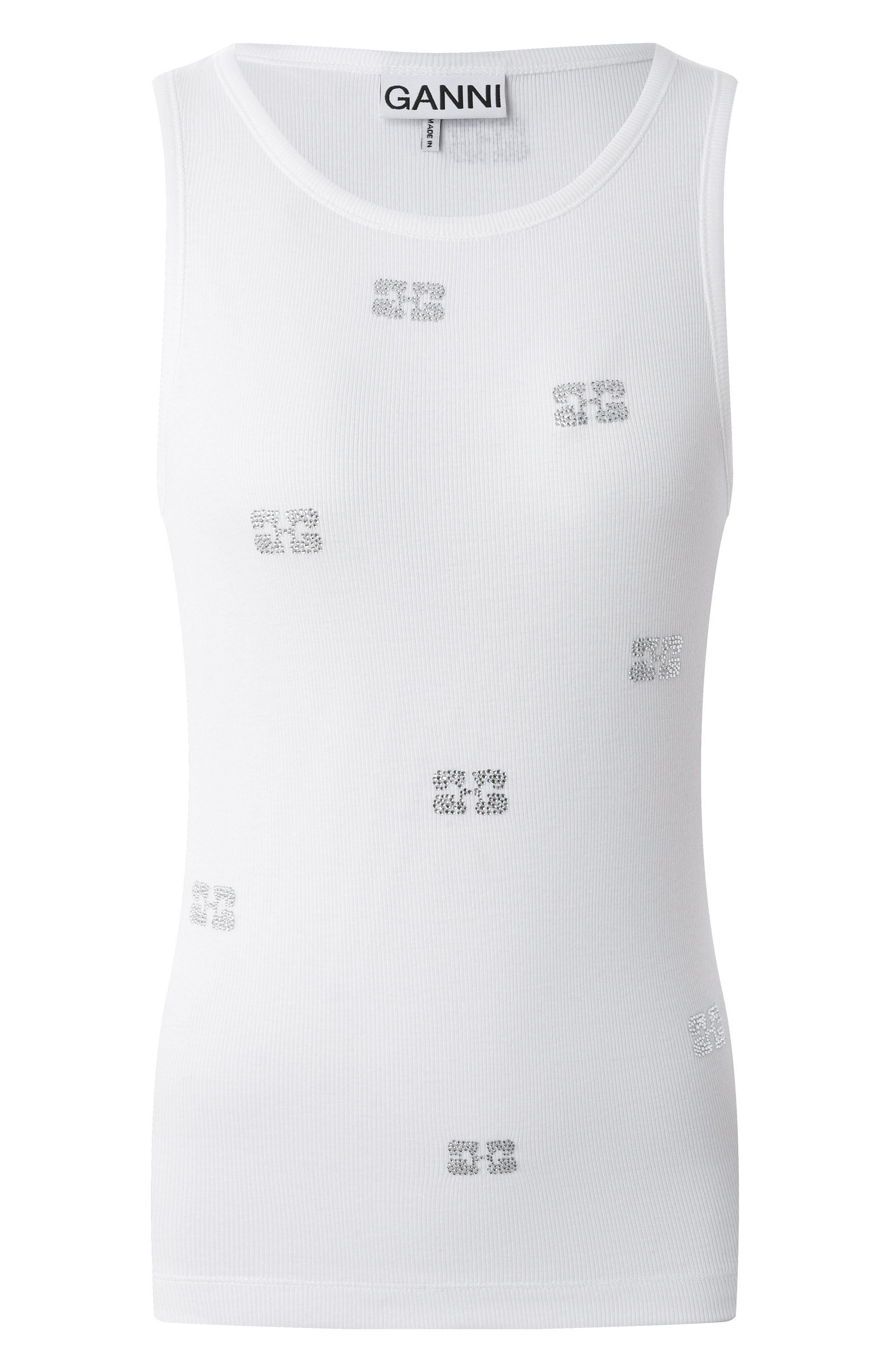 Хлопковая майка GANNI, арт. T4087, фото 1