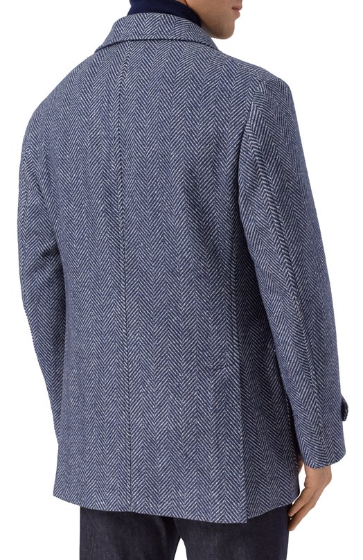 Пальто из кашемира и шелка Brunello Cucinelli MV4057043 Синий  MV4057043 Фото 4