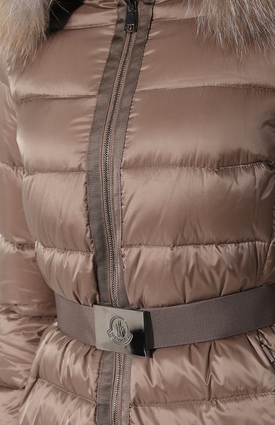 Пуховик с поясом и меховой отделкой MONCLER, арт. D2-093-49330-20-57869, фото 5