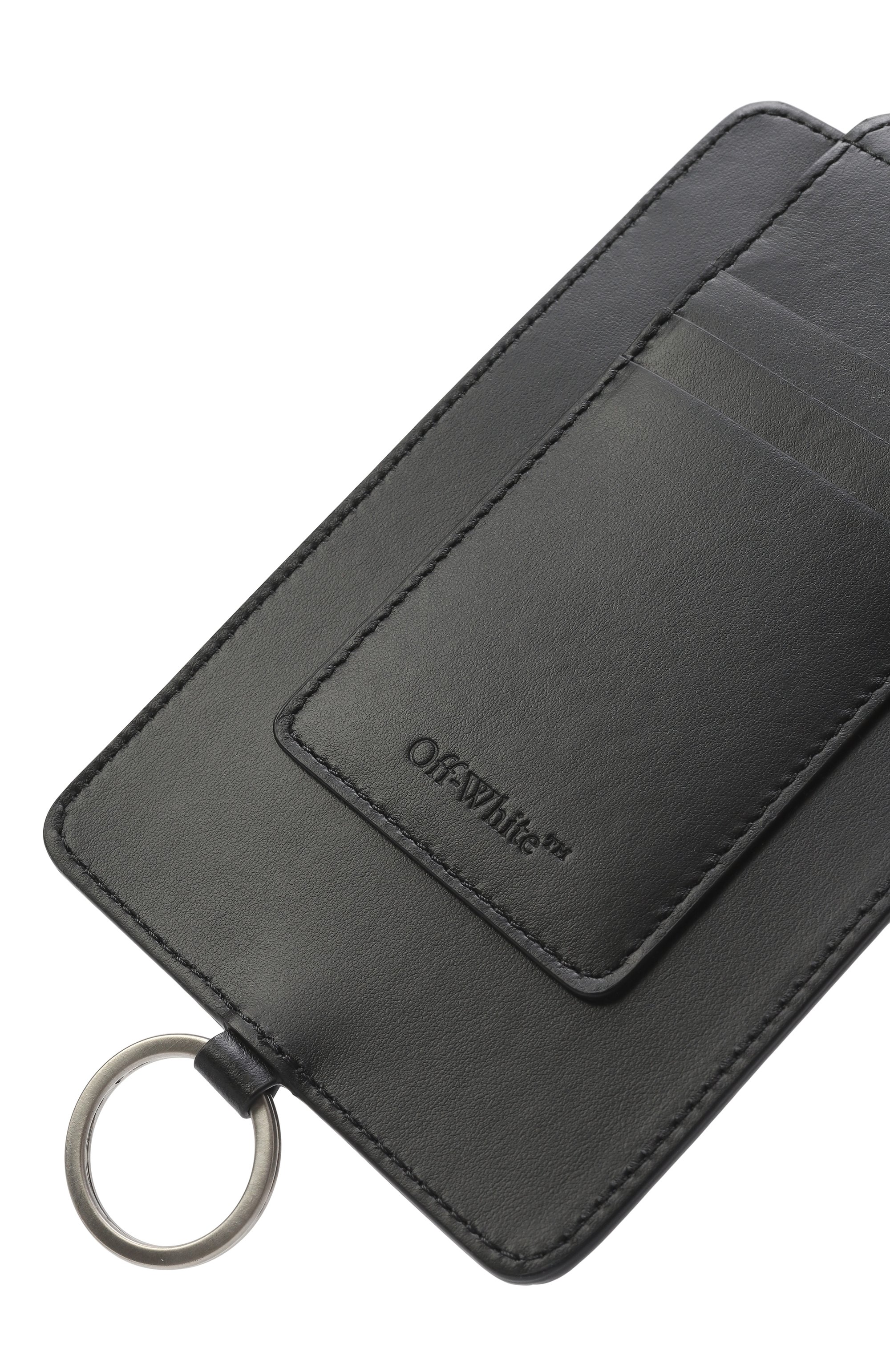 Кожаный чехол для телефона OFF-WHITE черного цвета по цене 39950 руб., арт. 0MNH01AC99LEA001, фото 3 Кожаный чехол для телефона OFF-WHITE, арт. 0MNH01AC99LEA001, фото 3