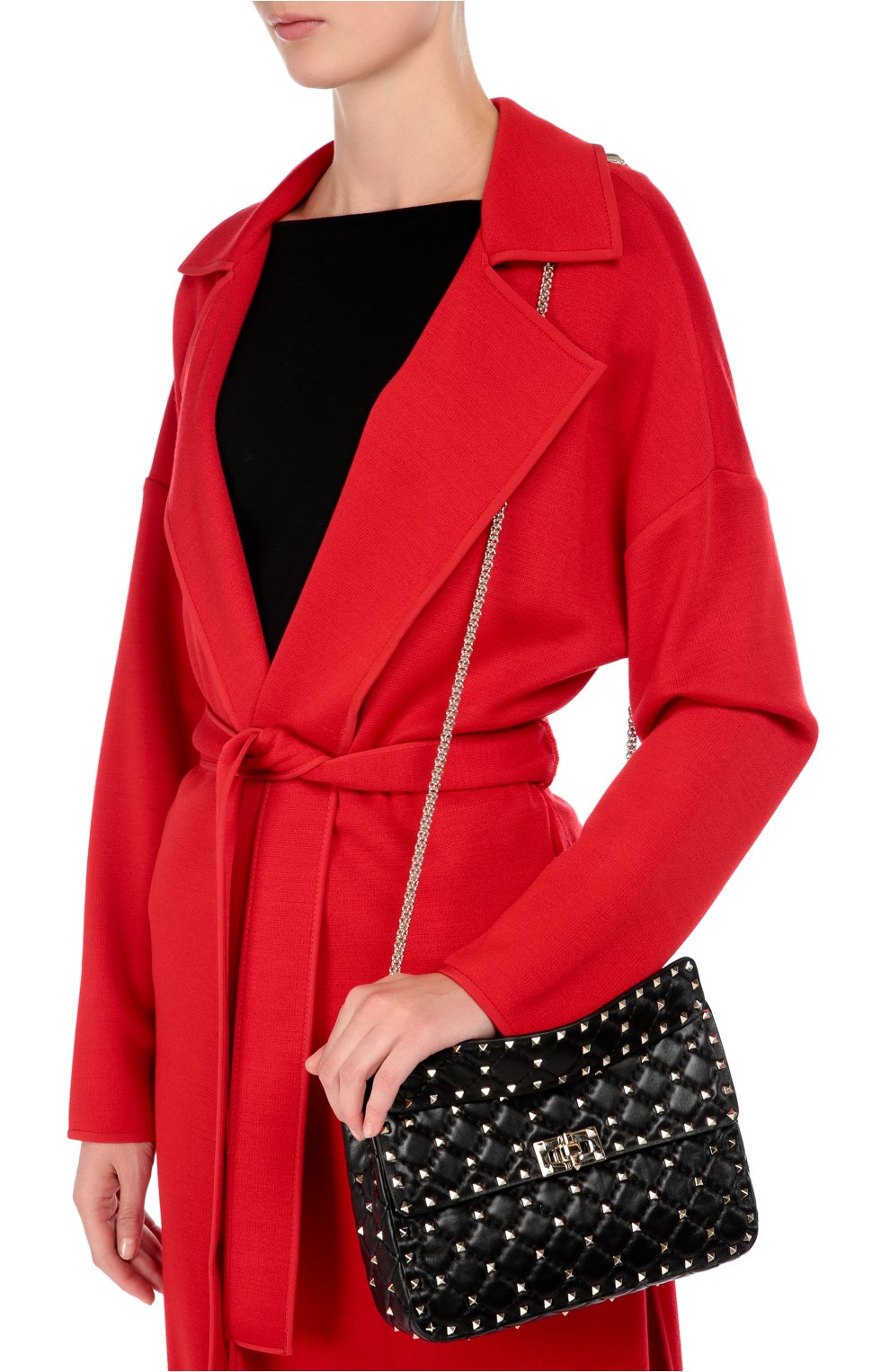 Сумка rockstud spike medium c металлическими шипами VALENTINO, арт. LW0B0122/NAP, фото 5