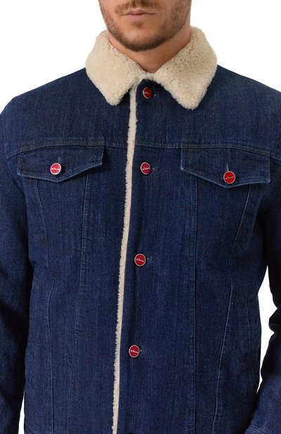 Джинсовая куртка с подкладкой из овчины KITON, арт. UW2280SV0402F04_001, фото 5