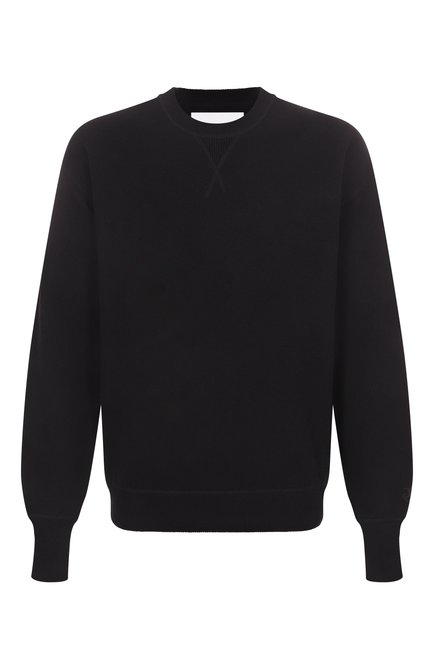 Мужской кашемировый джемпер JIL SANDER черного цвета, арт. J47GP0193-J13276 | Фото 1 (Драгоценные камни: Проставлено; Рукава: Длинные; Длина (для топов): Стандартные; Материал сплава: Проставлено; Материал внешний: Кашемир, Шерсть)
