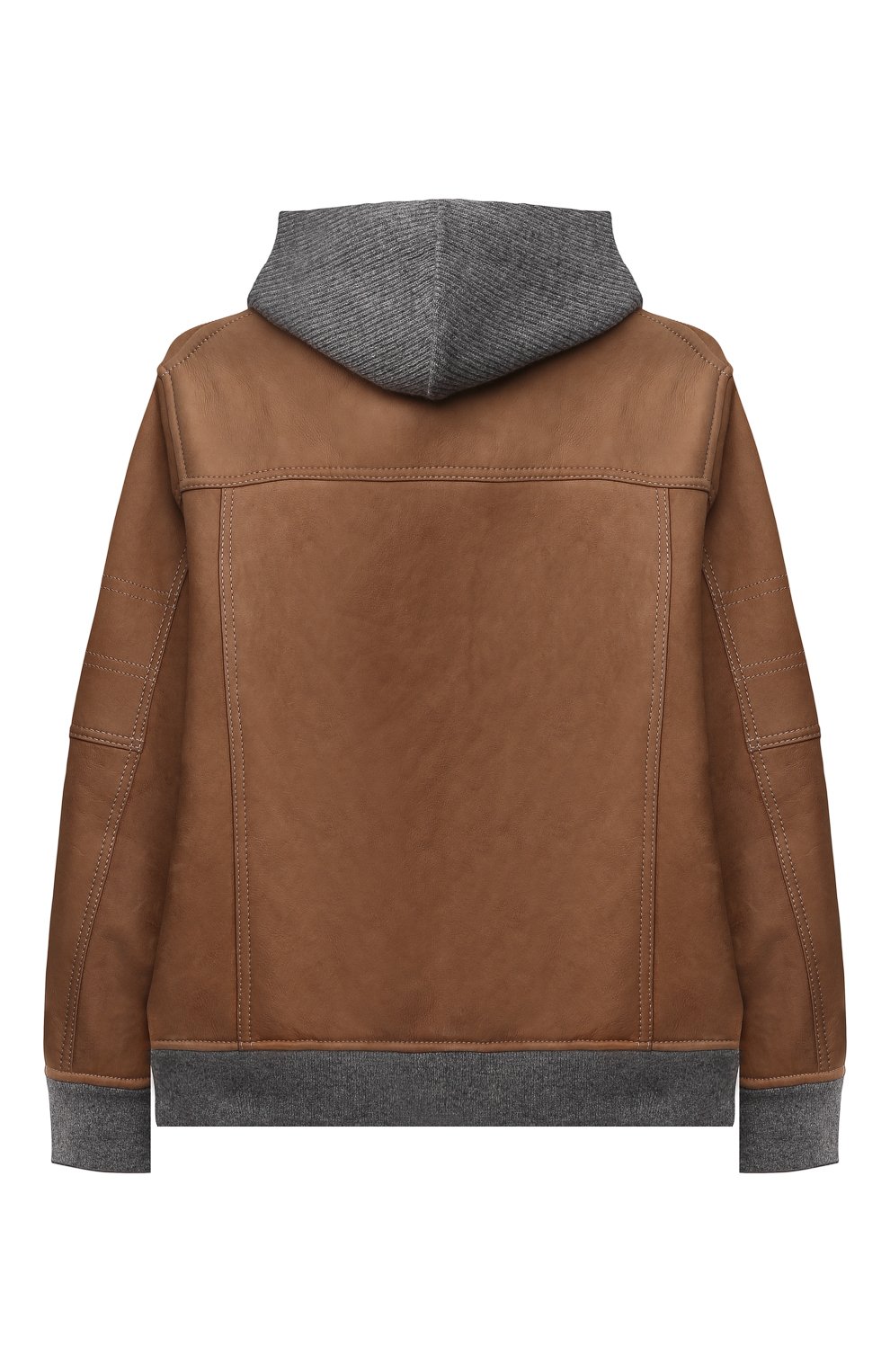 Дубленка-бомбер BRUNELLO CUCINELLI коричневого цвета по цене 399500 руб., арт. BPMURY121B, фото 2 Дубленка-бомбер BRUNELLO CUCINELLI, арт. BPMURY121B, фото 2