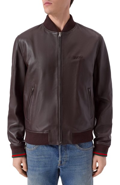 Кожаный бомбер GUCCI, арт. 793726/XNA3M, фото 3