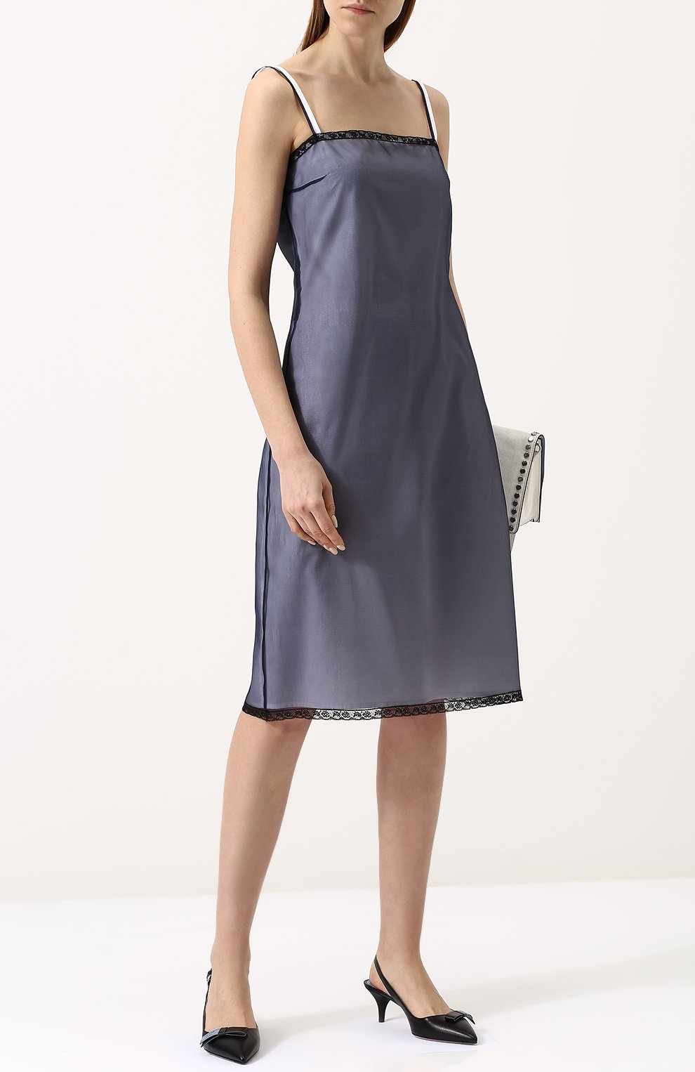 Платье-комбинация с кружевной отделкой PRADA, арт. P35Y8-1QJ7-F022X, фото 2