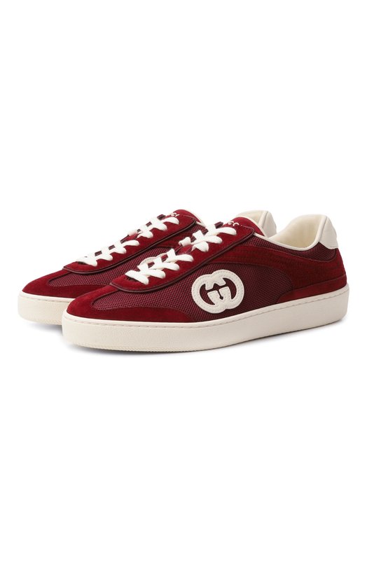 Комбинированные кеды G75 Gucci 812656/AADM0 Бордовый 812656/AADM0