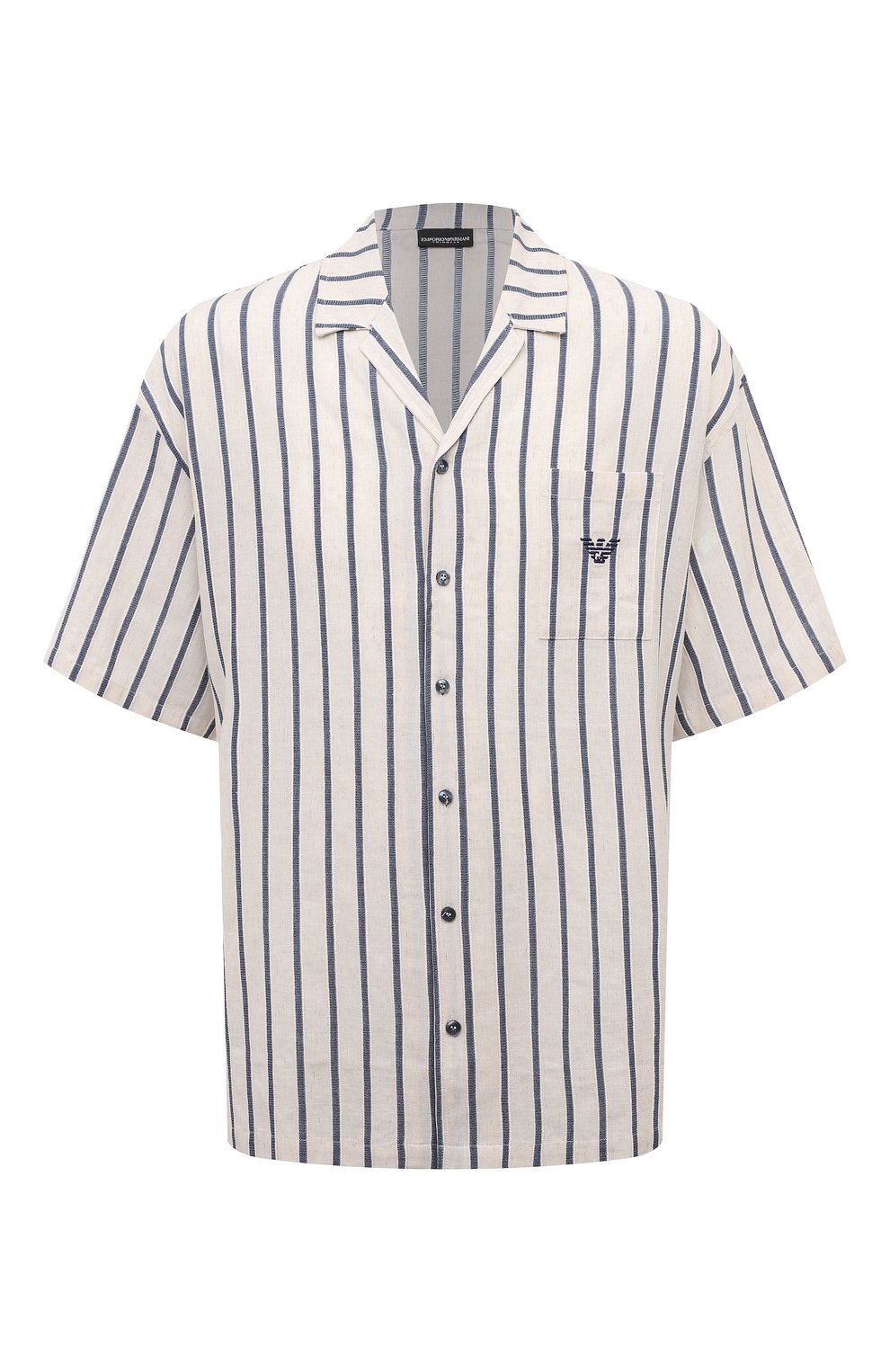 Рубашка из хлопка и льна EMPORIO ARMANI, арт. 211881/4R465, фото 1