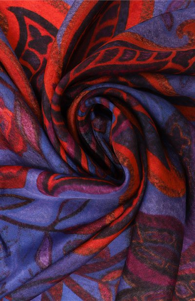 Шелковая шаль орнамент цветы GOURJI, арт. 91147437/554472108, фото 3