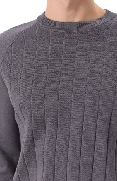 Джемпер из шерсти и лиоцелла BOSS темно-серого цвета по цене 29950 руб., арт. 50531162, фото 5 Джемпер из шерсти и лиоцелла BOSS, арт. 50531162, фото 5