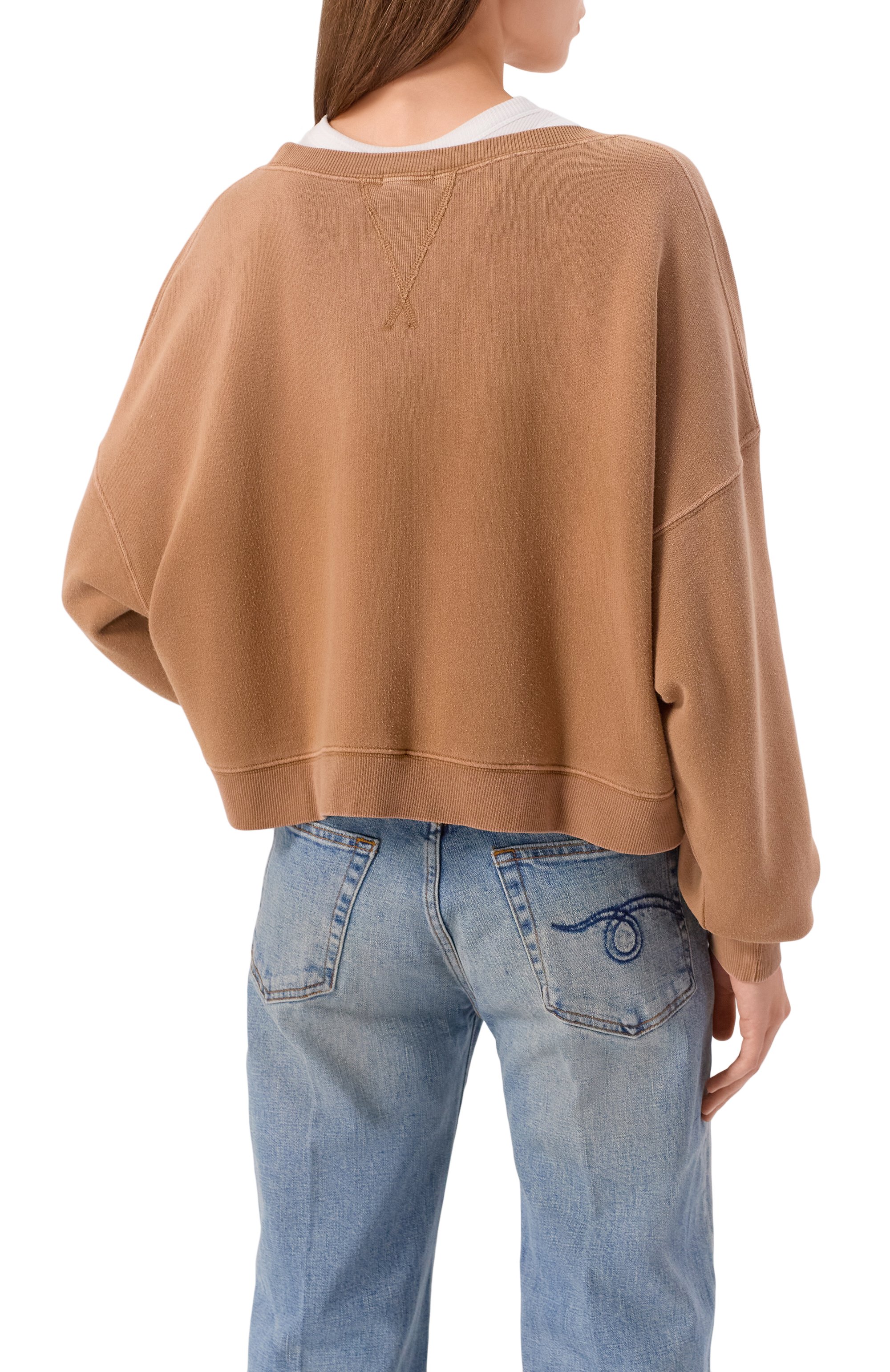 Свитшот из хлопка и лиоцелла R13, арт. R13WK251-001UU, фото 4