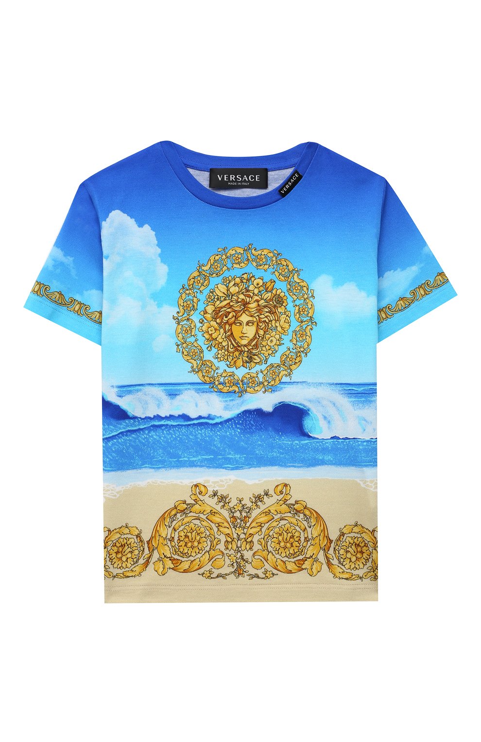 Хлопковая футболка VERSACE, арт. 1000129/1A00192/4A-6A, фото 1