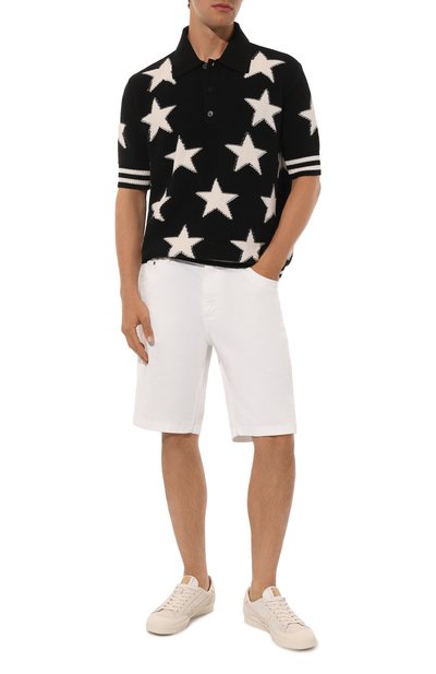 Поло BALMAIN черно-белого цвета по цене 132000 руб., арт. CH1GB045/KF92, фото 2 Поло BALMAIN, арт. CH1GB045/KF92, фото 2