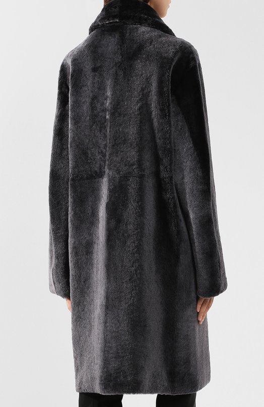 Двубортное меховое пальто Emporio Armani 1NL30P/12P30 Чёрный  1NL30P/12P30 Фото 4