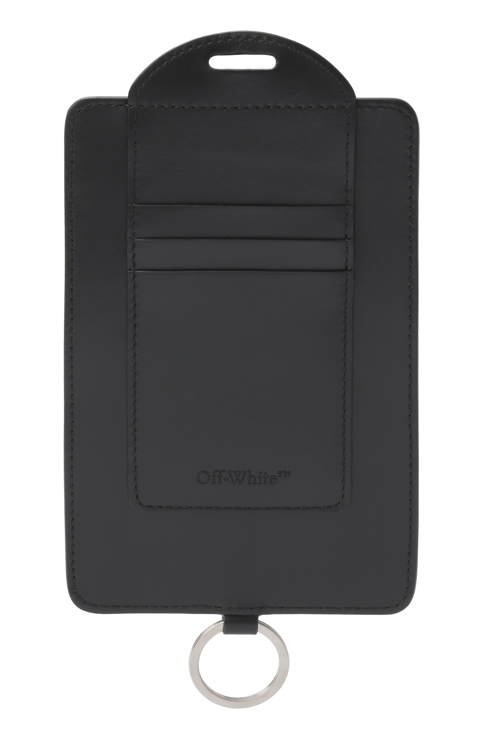 Кожаный чехол для телефона OFF-WHITE черного цвета по цене 39950 руб., арт. 0MNH01AC99LEA001, фото 5 Кожаный чехол для телефона OFF-WHITE, арт. 0MNH01AC99LEA001, фото 5