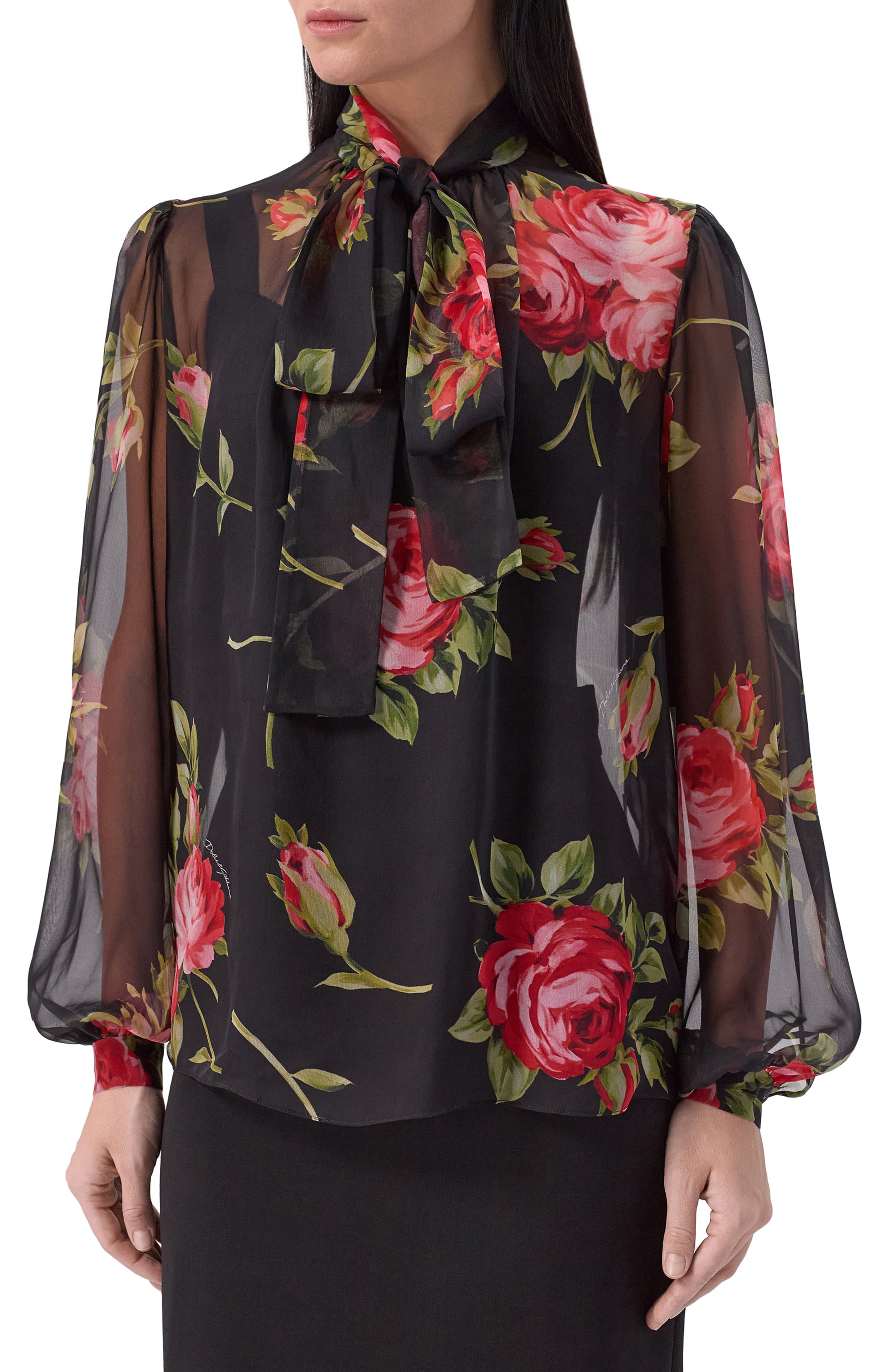 Шелковая блузка DOLCE & GABBANA, арт. F7BJ2T/IS11F, фото 3