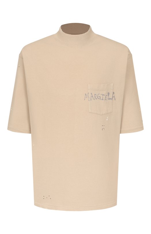 Хлопковая футболка Maison Margiela S50GC0714/S24567 Бежевый S50GC0714/S24567