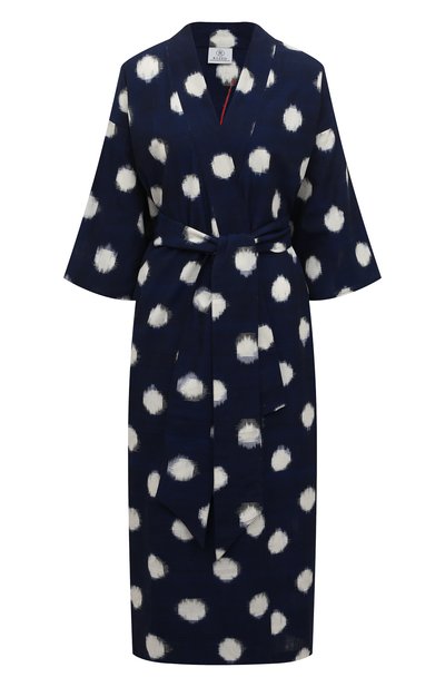 Женское хлопковое кимоно KLEED LOUNGEWEAR, арт. BLUE D0TS KIM0N0