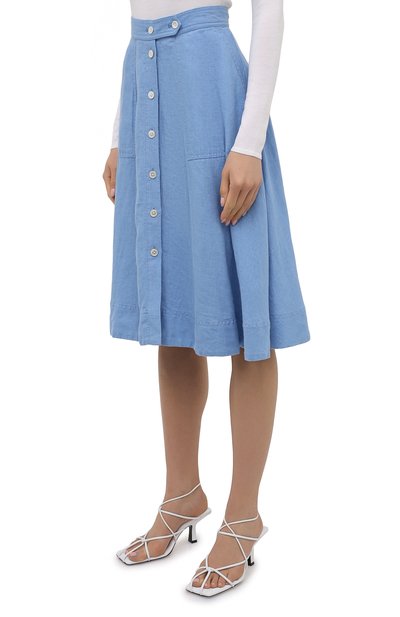 Льняная юбка POLO RALPH LAUREN синего цвета по цене 29950 руб., арт. 211837993, фото 3 Льняная юбка POLO RALPH LAUREN, арт. 211837993, фото 3