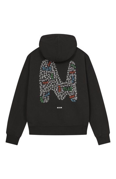 Хлопковая толстовка MSGM KIDS черного цвета по цене 15400 руб., арт. S6MSJBZH238, фото 2 Хлопковая толстовка MSGM KIDS, арт. S6MSJBZH238, фото 2