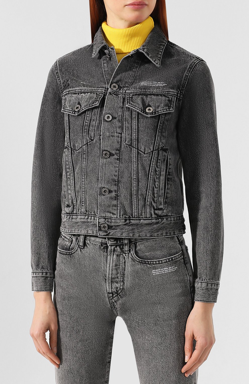 Джинсовая куртка OFF-WHITE, арт. 0WYE009R197740447575, фото 3