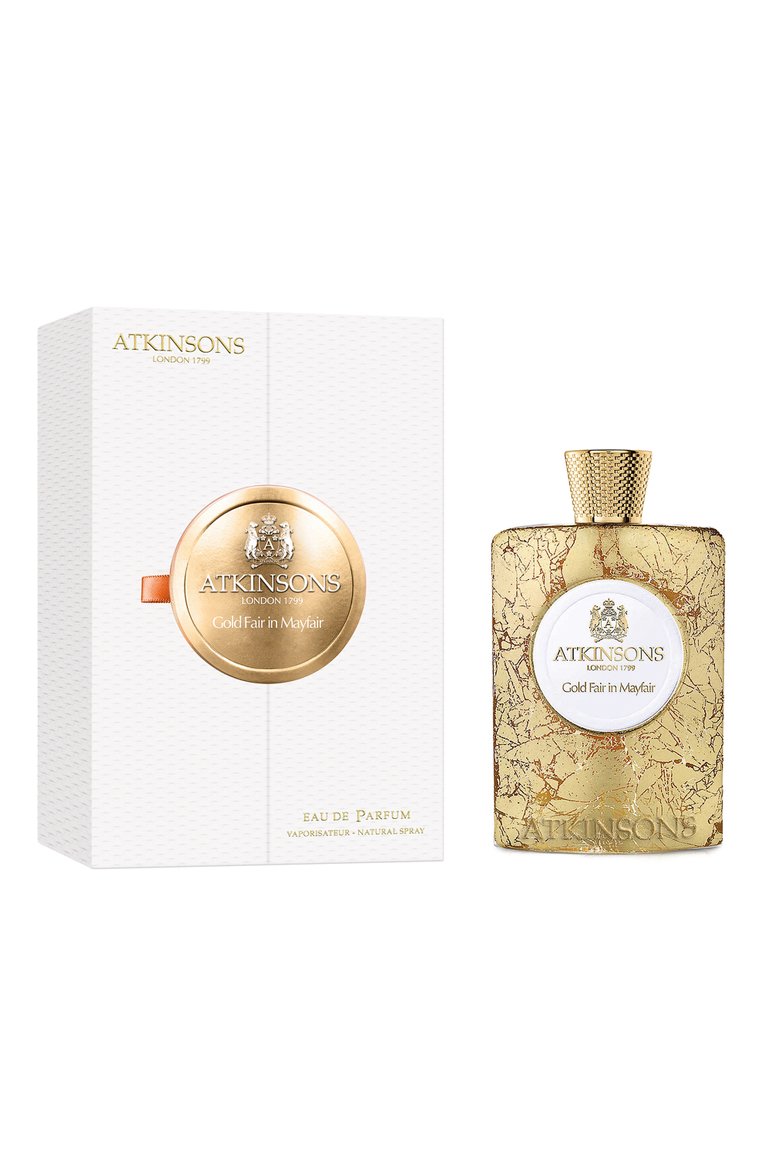 Парфюмерная вода gold fair in mayfair (100ml) ATKINSONS бесцветного цвета, арт. 8011003866205 | Фото 2 (Нос: Не проставлено; Региональные ограничения белый список (Axapta Mercury): Не проставлено; Тип продукта - парфюмерия: Парфюмерная вода; Ограничения доставки: flammable)