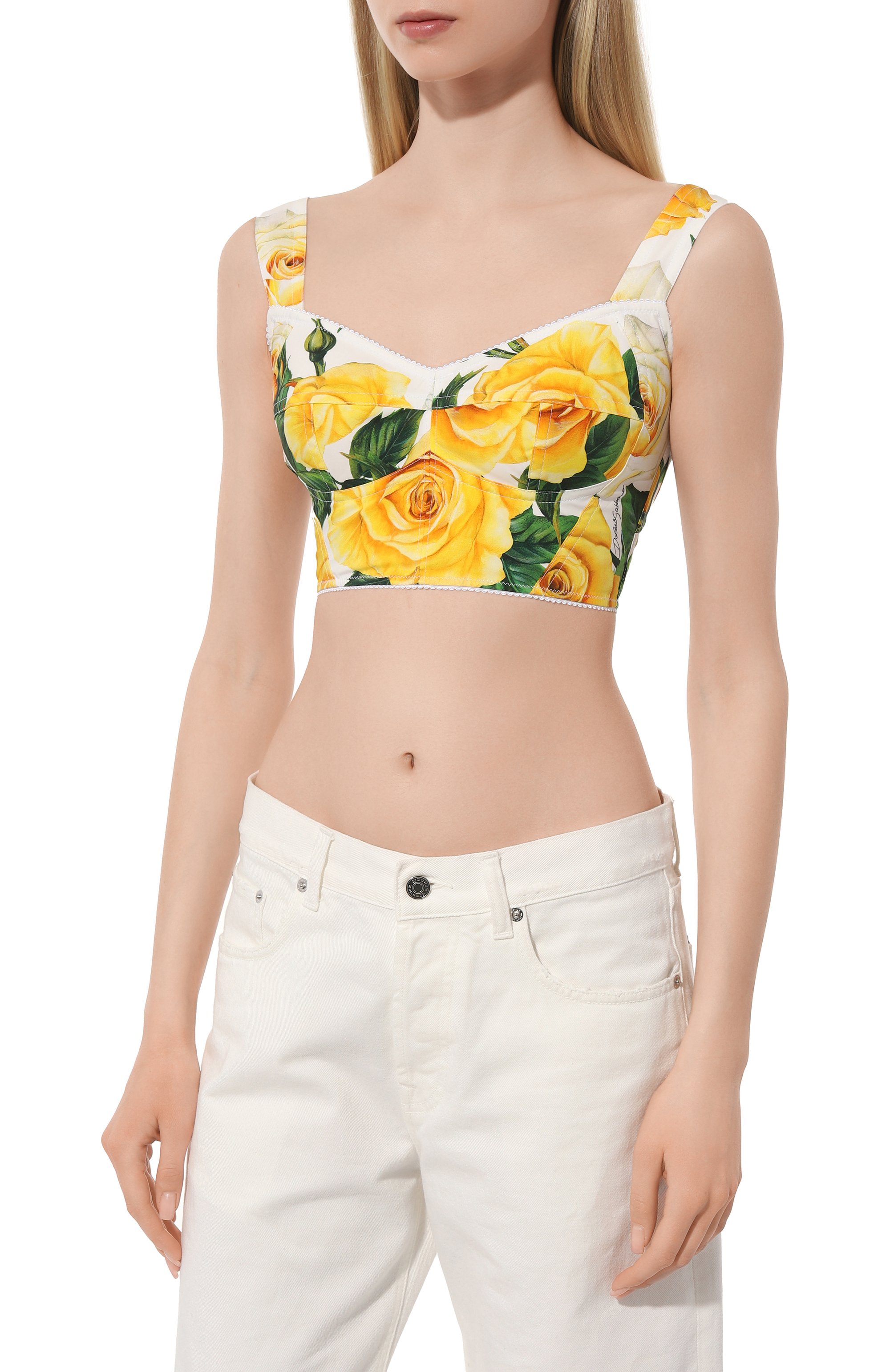 Хлопковый топ DOLCE & GABBANA, арт. F772JT/HS5N0, фото 3