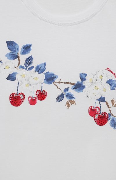 Хлопковая футболка MONNALISA, арт. 11A608, фото 3