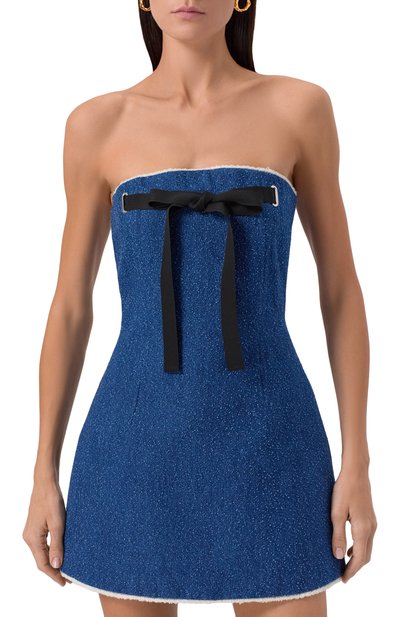 Джинсовое платье MSGM синего цвета по цене 63300 руб., арт. 3841MDA29/257112, фото 3 Джинсовое платье MSGM, арт. 3841MDA29/257112, фото 3